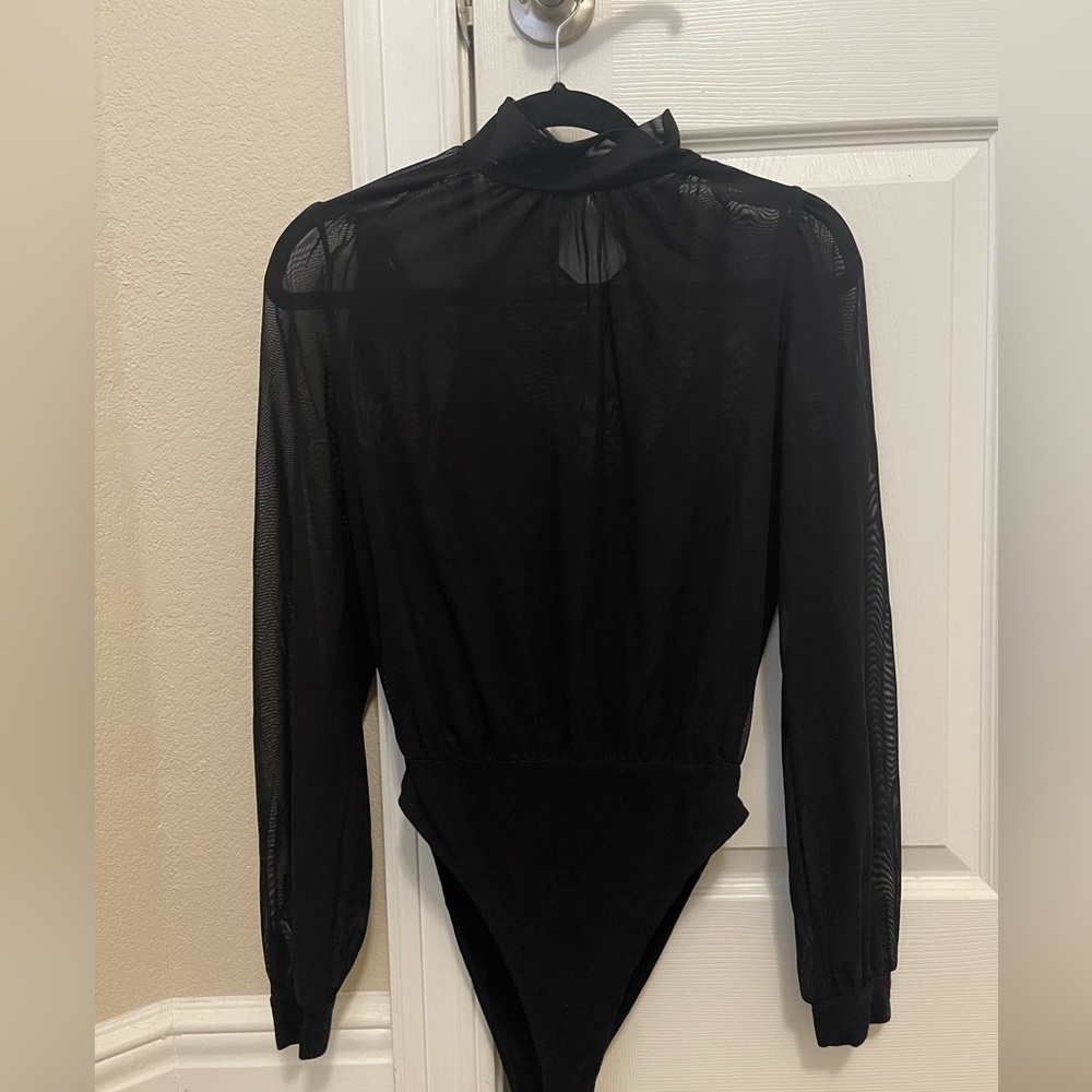 Forever 21 Black Sheer Bodysuit